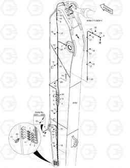 6750 LUBRICATION PIPING - ARM 6m DX520LC, Doosan