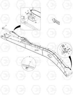 6810 LOCK VALVE PIPING - BOOM 11m DX520LC, Doosan