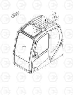 1510 HANDLE ASS'Y TXC520LC-2, Doosan