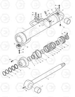 4290 BOOM CYLINDER - L.H. TXC520LC-2, Doosan