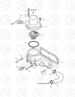 011 THERMOSTAT TXL250-1.5, Doosan