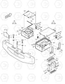 1350 COUNTER WEIGHT & BATTERY BOX TXL250-1.5, Doosan