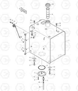 1190 FUEL TANK DX210W, Doosan