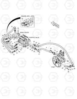 1260 MAIN PIPING(1) - PUMP, SWING DX210W, Doosan