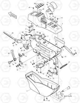 1510 CONTROL STAND - L.H. DX210W, Doosan