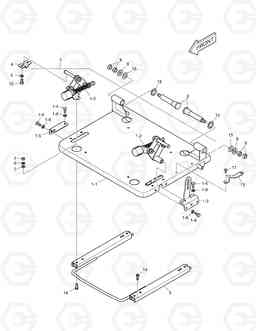 1530 SEAT SLIDING PLATE DX210W, Doosan