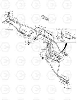 2200 FRONT OUTRIGGER(INDI.) & R.DOZER PIPING DX210W, Doosan