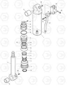 4360 DOZER CYLINDER - L.H. DX210W, Doosan