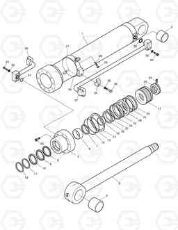 4400 BUCKET CYLINDER - ARM 2.4m/2.0m DX210W, Doosan