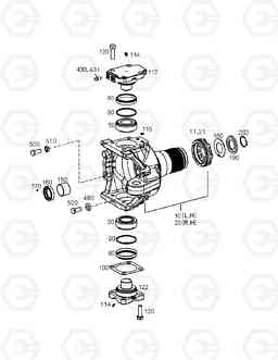 4610 JOINT HOUSING - FRONT AXLE DX210W, Doosan