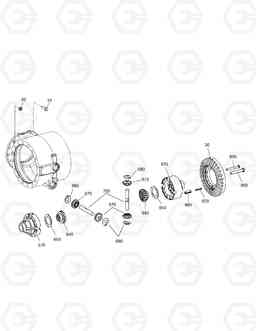 4640 DIFFERENTIAL GEAR - REAR AXLE DX210W, Doosan