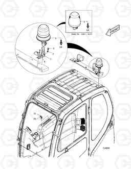 6290 ROTATING BEACON DX210W, Doosan