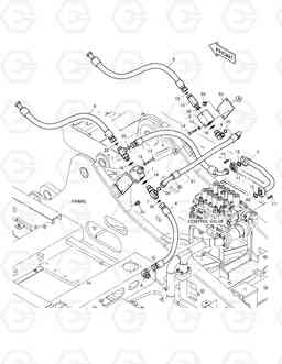 6390 MAIN PIPING - ONE WAY DX210W, Doosan