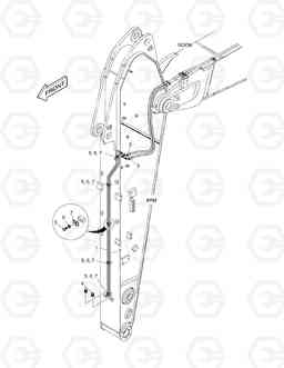 6510 ARM PIPING - ARM 2.75m (QUICK CLAMP) DX210W, Doosan