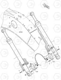 6610 BOOM PIPING - BOOM 5.6m(LOCK VALVE) DX210W, Doosan