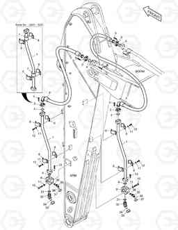 6800 ARM PIPING - ARM 3.0m (ONE & TWO WAY) DX210W, Doosan