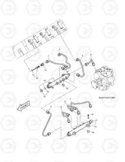 018 FUEL INJECTION PIPE TXC420LC-2, Doosan