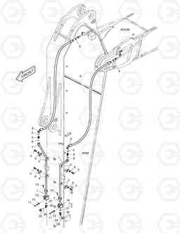 6700 ARM PIPING - ROTATING (ARM 3.95m) TXC420LC-2, Doosan