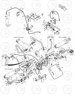 1180 CONTROL VALVE PIPING-3 SPOOL TXL400-2, Doosan