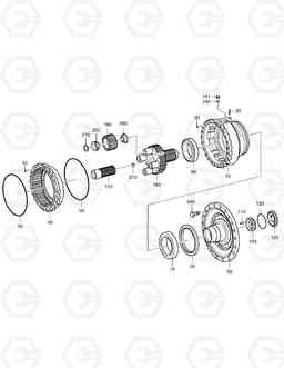 3330 OUTPUT-FRONT AXLE TXL400-2, Doosan