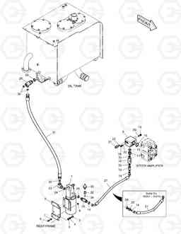 5100 EMERGENCY STEERING PIPING TXL400-2, Doosan