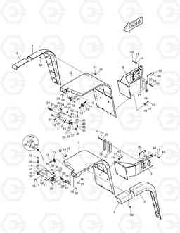 5200 REAR FENDER ASS'Y TXL400-2, Doosan