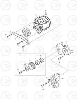 033 ALTERNATOR & MOUNTING TXL500-2, Doosan