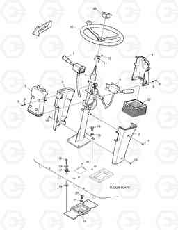 1350 STEERING ASS'Y TXL500-2, Doosan