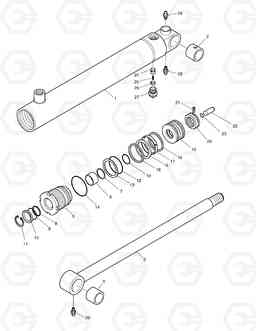 3550 STEERING CYLINDER TXL500-2, Doosan