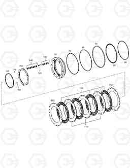 3360 BRAKE - FRONT AXLE DL250, Doosan