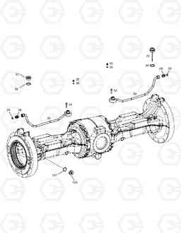 3650 AXLE PIPING - REAR AXLE DL250, Doosan