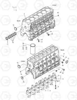 011 CYLINDER BLOCK DX225NLC, Doosan