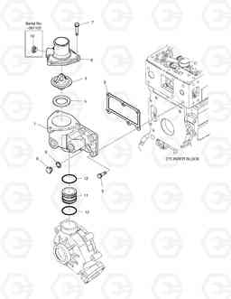 023 THERMOSTAT DX225NLC, Doosan