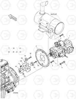 1180 PUMP MOUNTING DX225NLC, Doosan