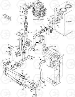 1240 OIL COOLER PIPING(2) DX225NLC, Doosan