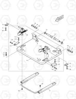 1410 SEAT SLIDING PLATE DX225NLC, Doosan