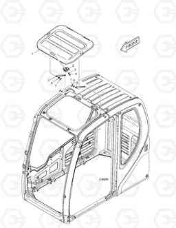 1550 ROOF COVER DX225NLC, Doosan