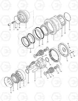 4170 TRAVEL REDUCTION GEAR DX225NLC, Doosan