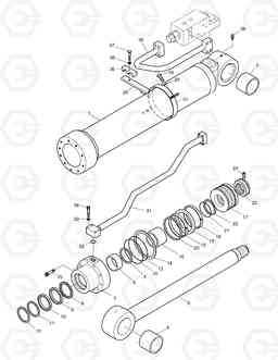 4300 BOOM CYLINDER - R.H (LOCK VALVE) DX225NLC, Doosan