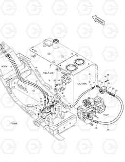 6410 MAIN PIPING-ROTATION DX225NLC, Doosan