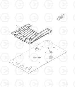 6765 FLOOR MAT - THREE PEDAL DX225NLC, Doosan