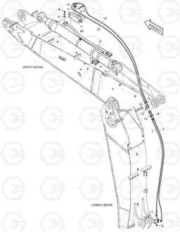 6910 ARTI.ARM PIPING - LOCK VALVE DX225NLC, Doosan