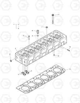 017 CYLINDER HEAD DX180LC, Doosan