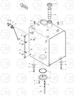 1200 FUEL TANK DX180LC, Doosan