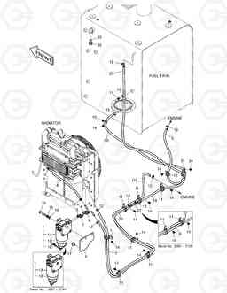 1210 FUEL PIPING DX180LC, Doosan