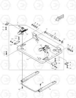 1350 SEAT SLIDING PLATE DX180LC, Doosan