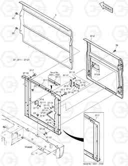 1550 SIDE DOOR - R.H DX180LC, Doosan