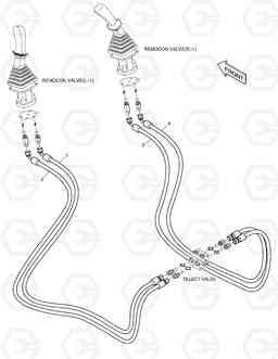 6210 PATTERN CHANGE PIPING (2) DX180LC, Doosan