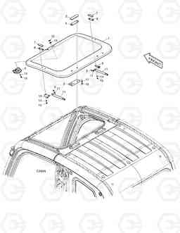 6280 SUN ROOF COVER DX180LC, Doosan