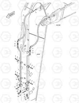 6830 ARM PIPING - ARM 3.1m(ROTATING) DX180LC, Doosan